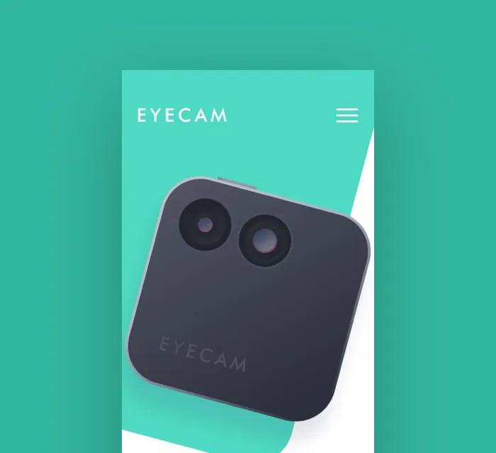 Screenshot of the EyeCam webpage